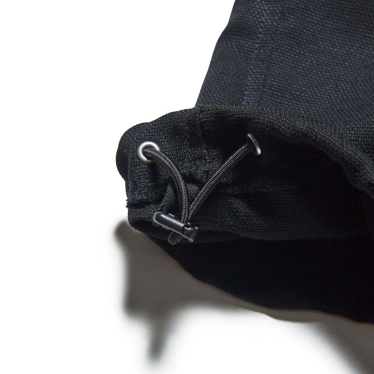 SOPHNET. / LINEN MESH L/S POLO (Black)